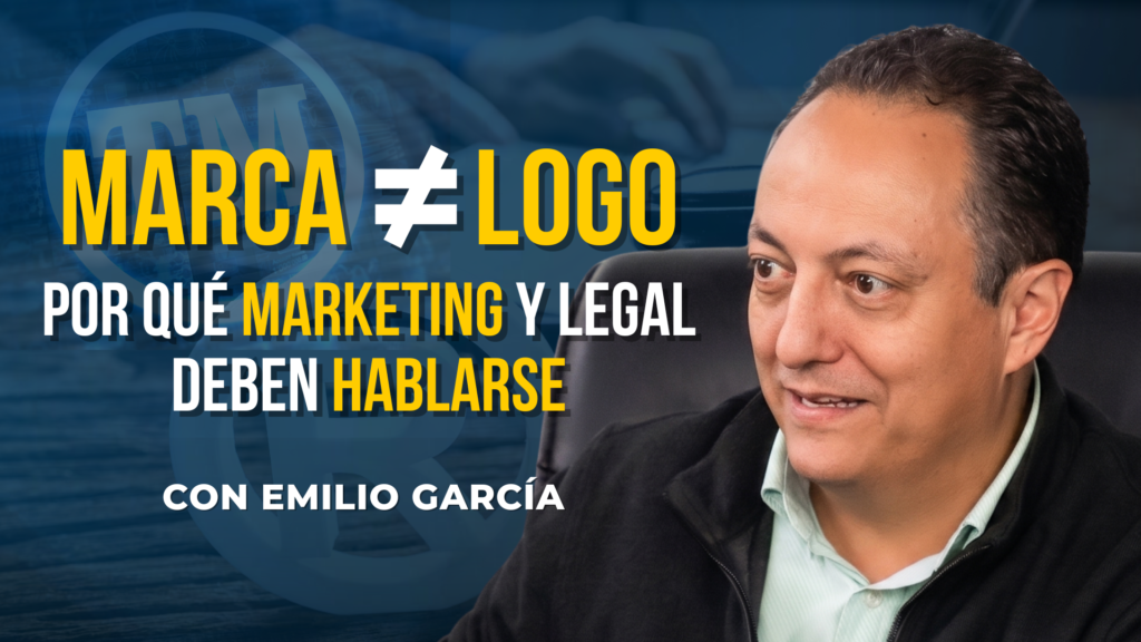Logo de marca registrada con sello de protección legal