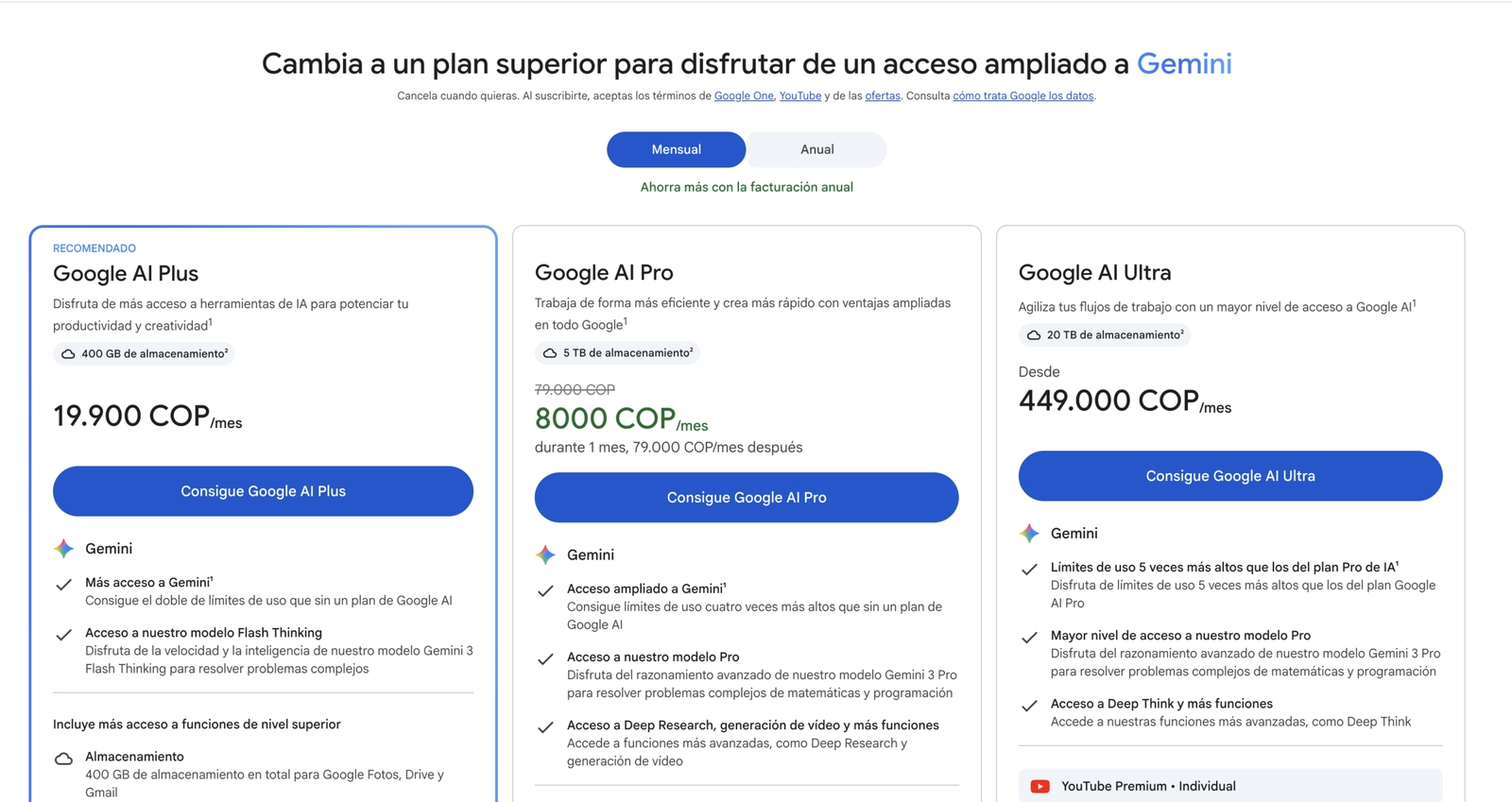 Cómo elegir la cuenta de Gemini correcta