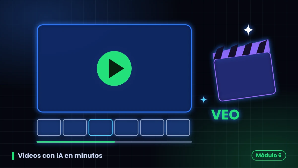 Reproductor de video con línea de tiempo y claqueta para crear videos con Gemini y Veo